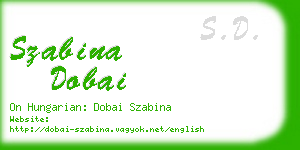 szabina dobai business card